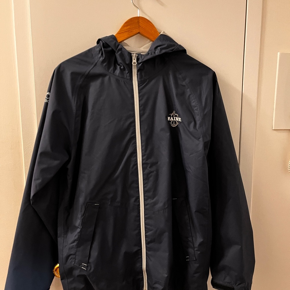 Tribod Blue Raincoat with Hood and Water-Resistant Material